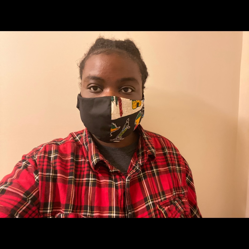 Hand sewn custom African face mask